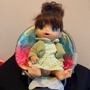 Baby Alive Doll with Colorful Chair